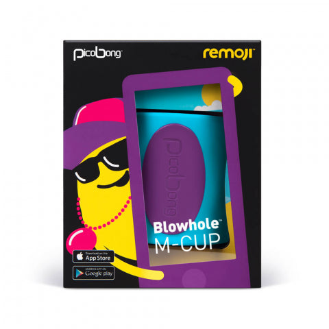 PicoBong by Lelo Remoji Blowhole M-Cup Masturbator - Blue