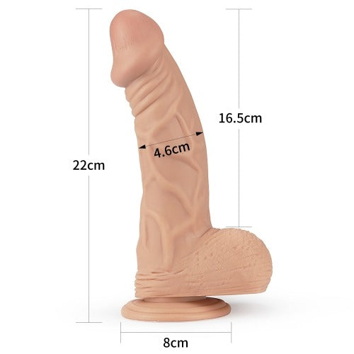 Lovetoy Real Extreme 9.0'' Realistic Dildo with Suction Cup Base - Light