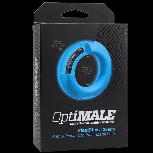 Doc Johnson OptiMALE Silicone Cock Ring 35mm - Blue