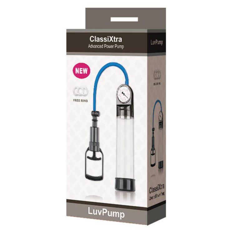 LuvPump ClassiXtra Advanced Penis Pump with Pressure Gauge