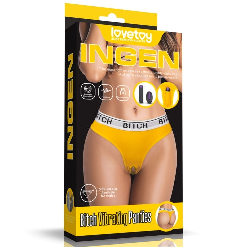 Lovetoy Products Ingen Remote Control Bitch Vibrating Panties - XS/S