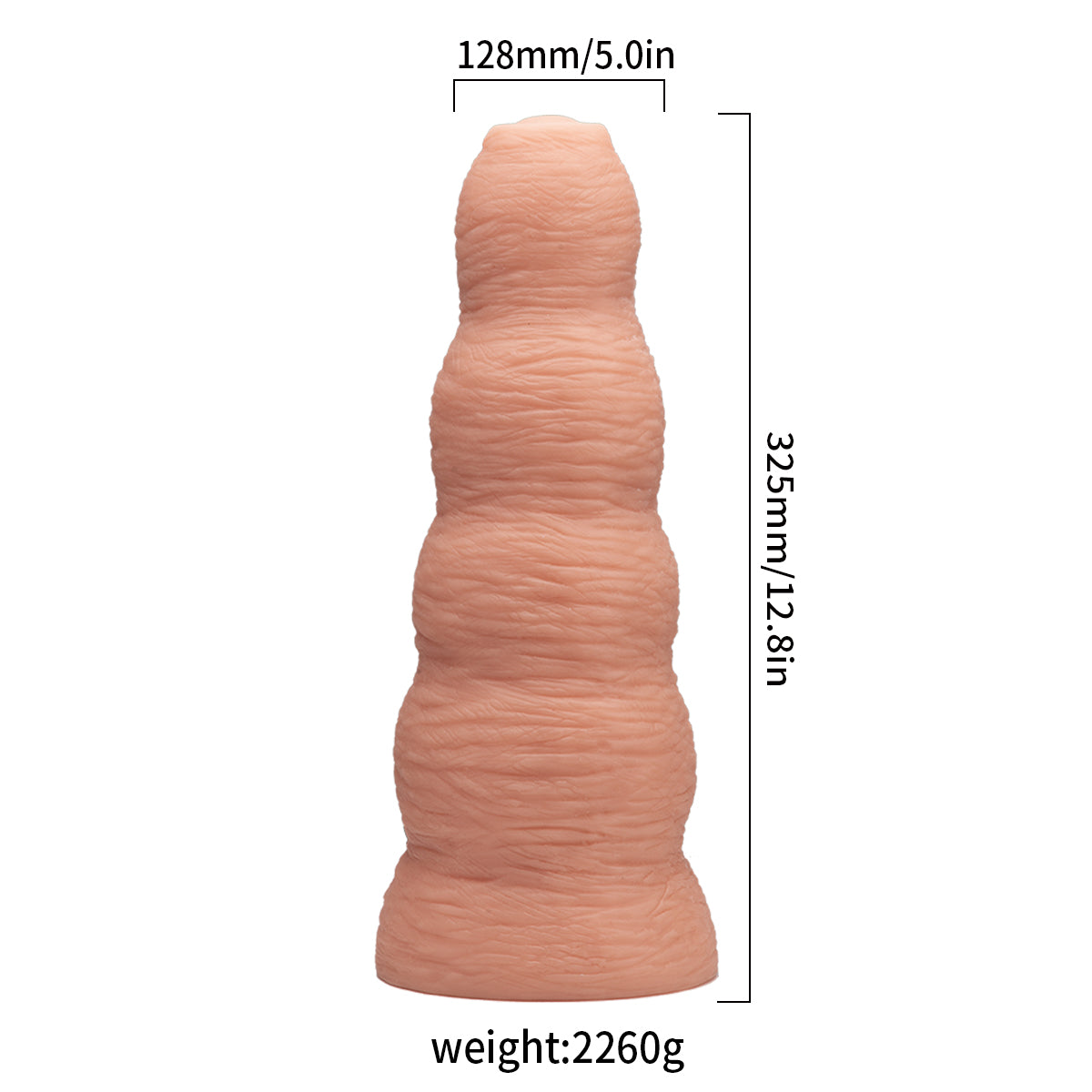 B068 The Huge Ribbed 12.8'' Dildo - Light