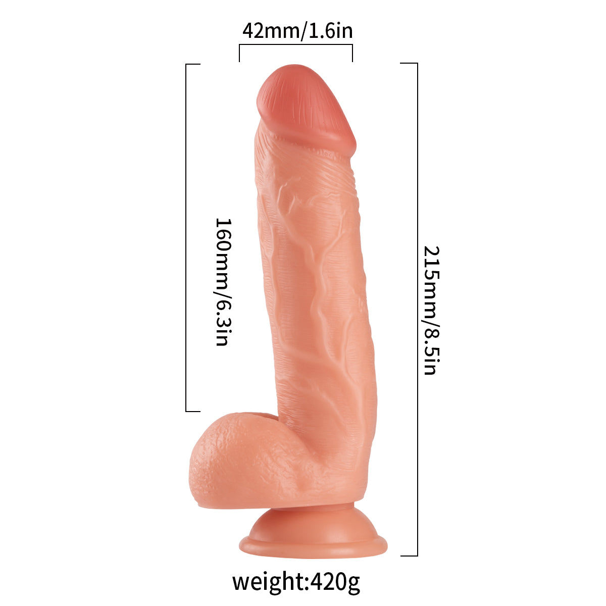 Lance's Cock Ultra Realistic 8.5'' Dildo with Balls - Light