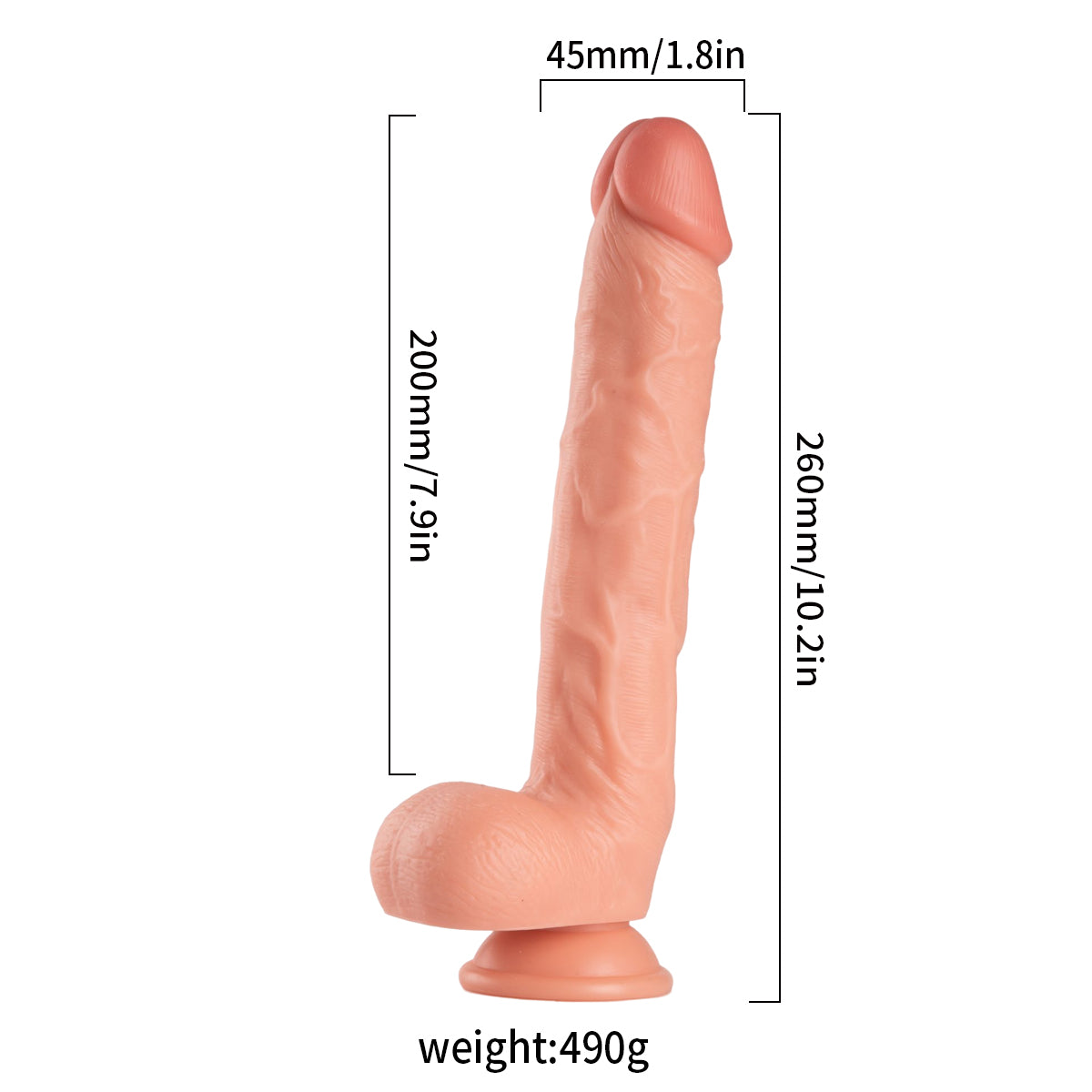 Lance's Cock Ultra Realistic 10.2'' Dildo with Balls - Light