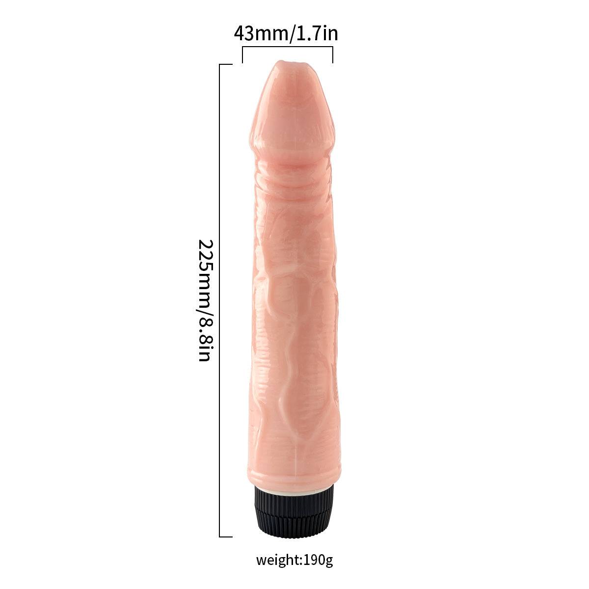 Lance's Cock Ultra Realistic Vibrating 8.8'' Dildo - Light