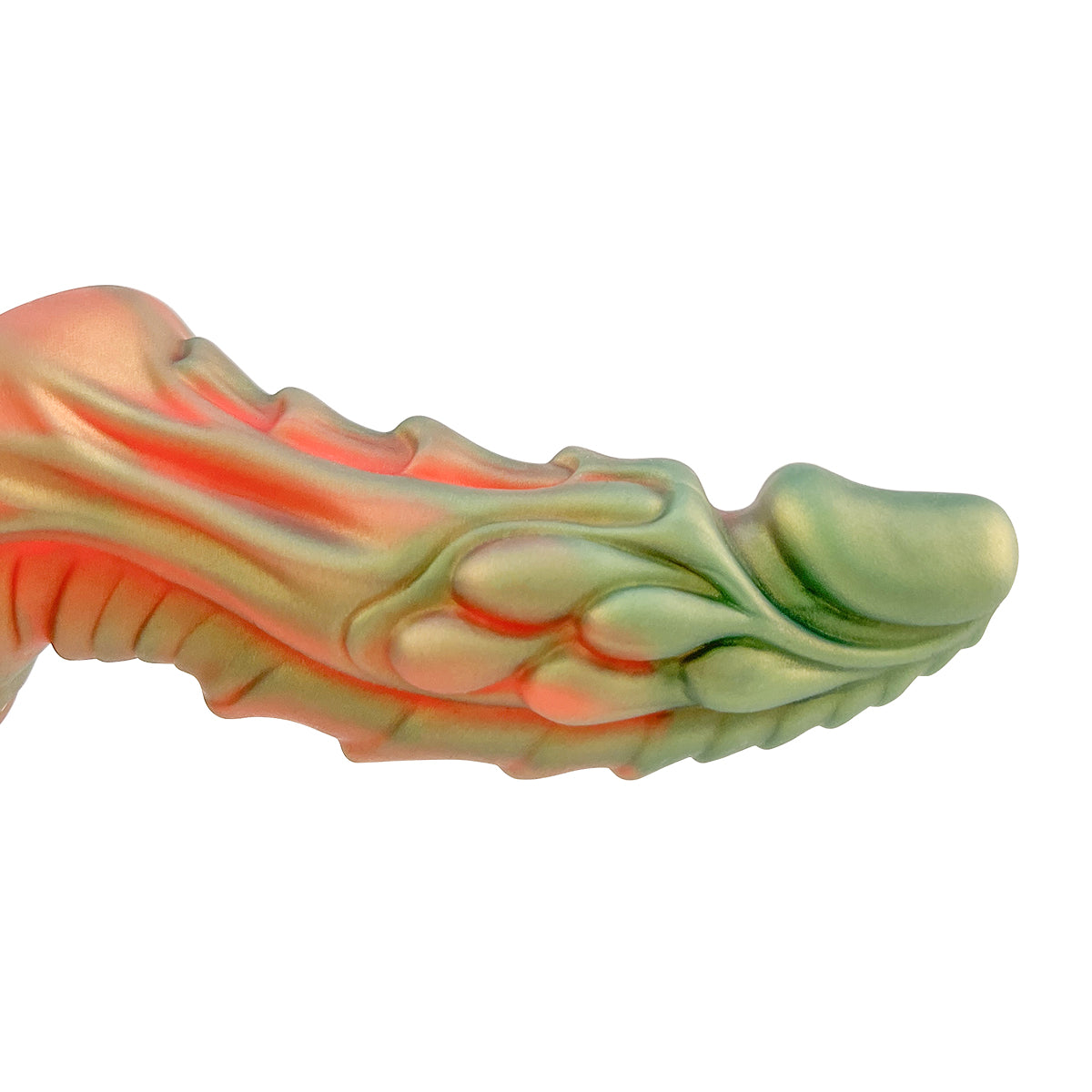 Liquid Silicone 7.3'' Small Dragon Dildo - Orange & Green