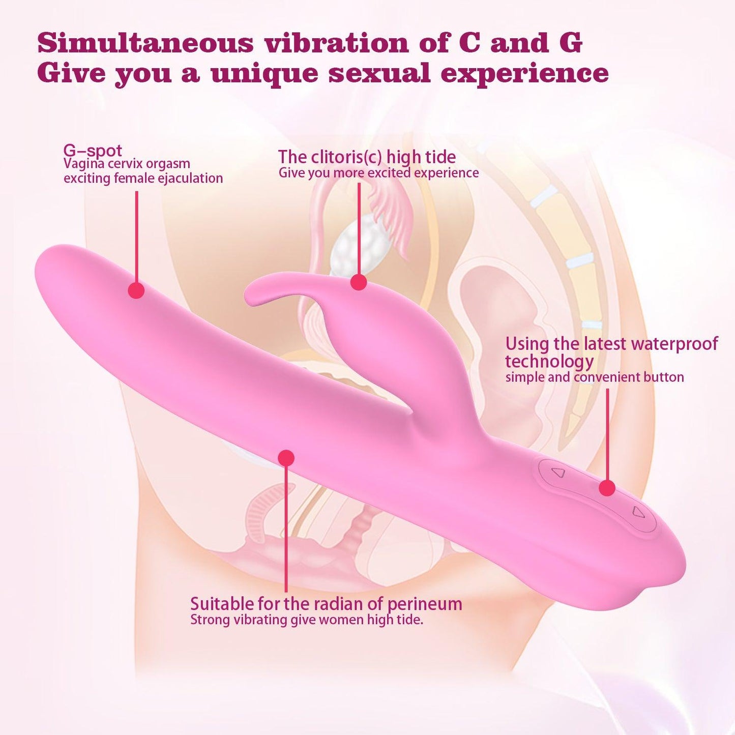y.Love Newman 360 Rotation & Vibrating Ultra Wave Rabbit Vibrator
