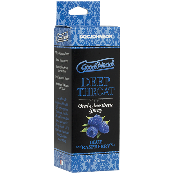 Doc Johnson GoodHead Deep Throat Oral Anesthetic Spray 59ml - Blue Raspberry