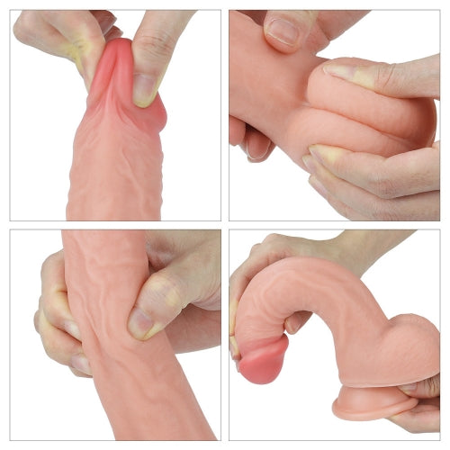 Lovetoy Products Dual Layered Silicone 8" Nature Cock