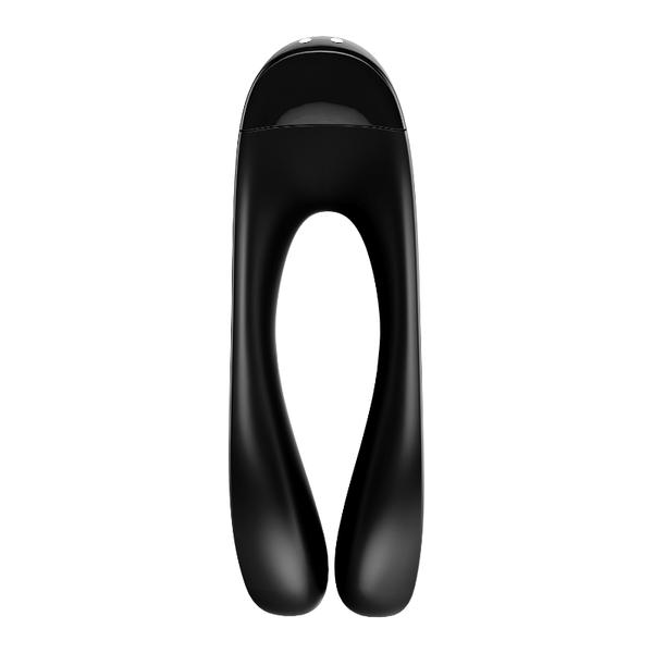Satisfyer Candy Cane Rechargeable Finger Vibrator - Black