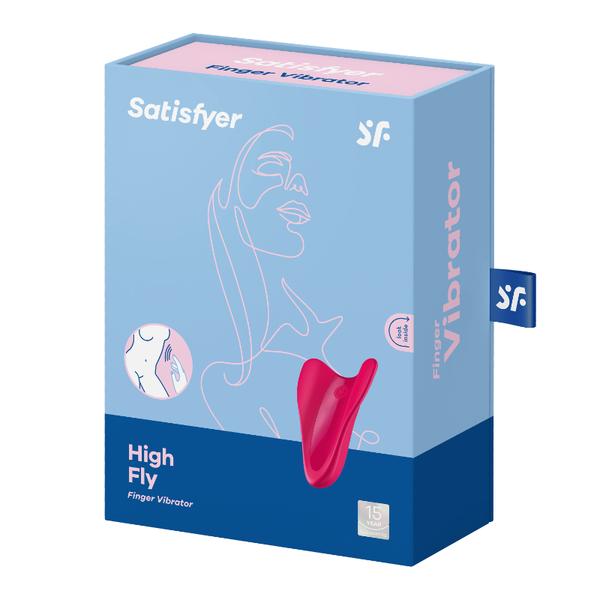 Satisfyer High Fly Rechargeable Finger Vibrator - Red