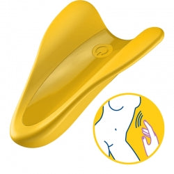 Satisfyer High Fly Rechargeable Finger Vibrator - Yellow