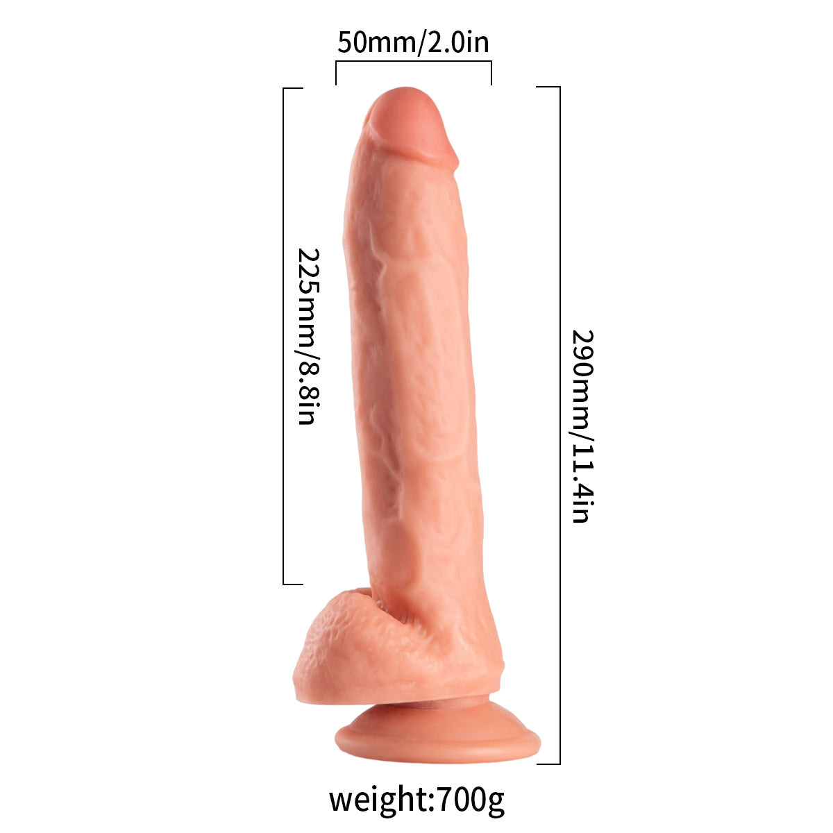 Lance's Cock Ultra Realistic 11.4'' Dildo with Balls - Light
