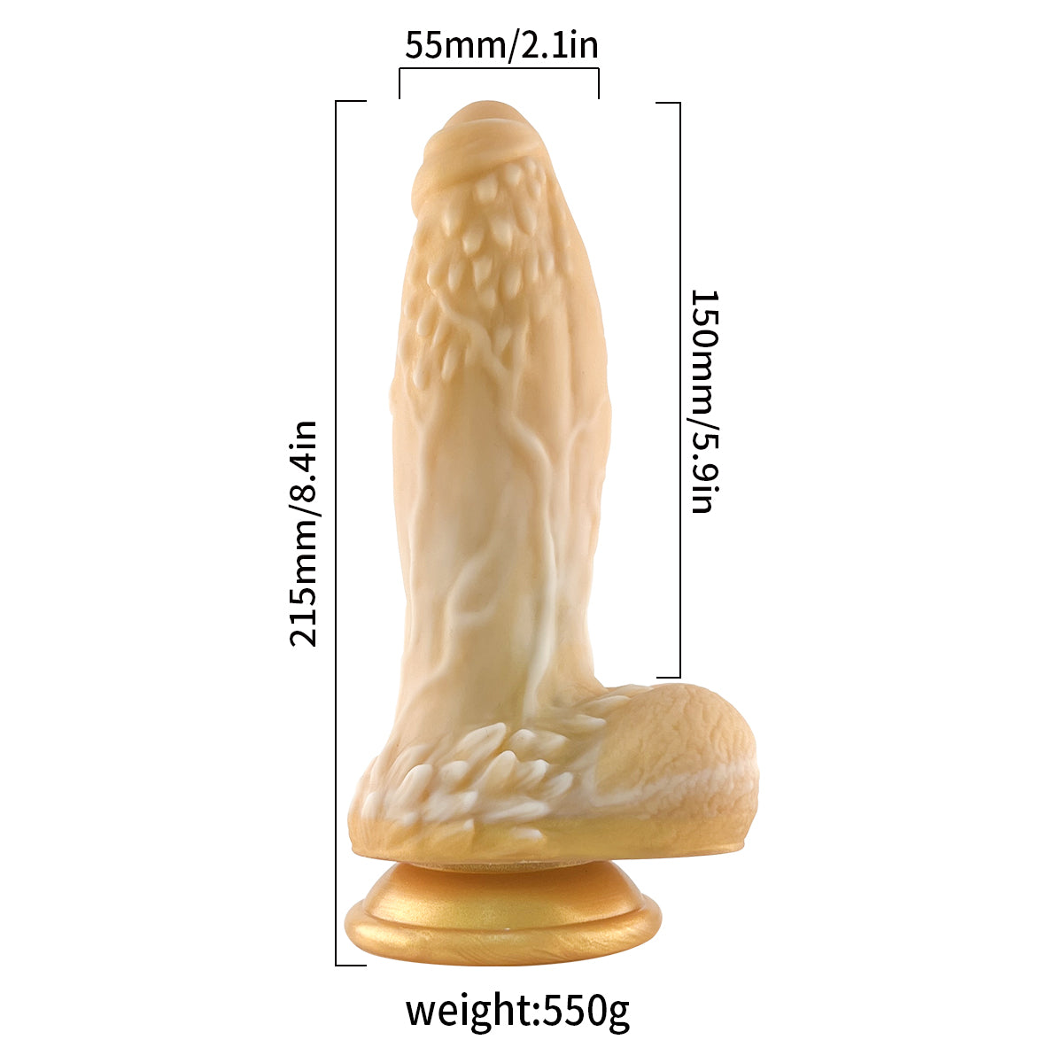 Liquid Silicone Series 8.4'' Rechargeable Thrusting Vibrating Dildo with Remote