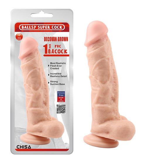 Decovan Brown 10.4" Ballsy Super Cock
