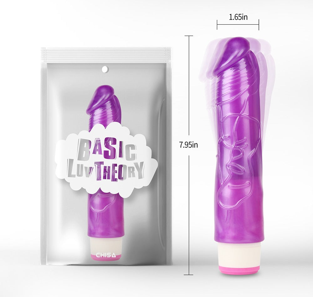 Basic Luv Theory Sexy Whopper 7.9" Vibrating Dildo