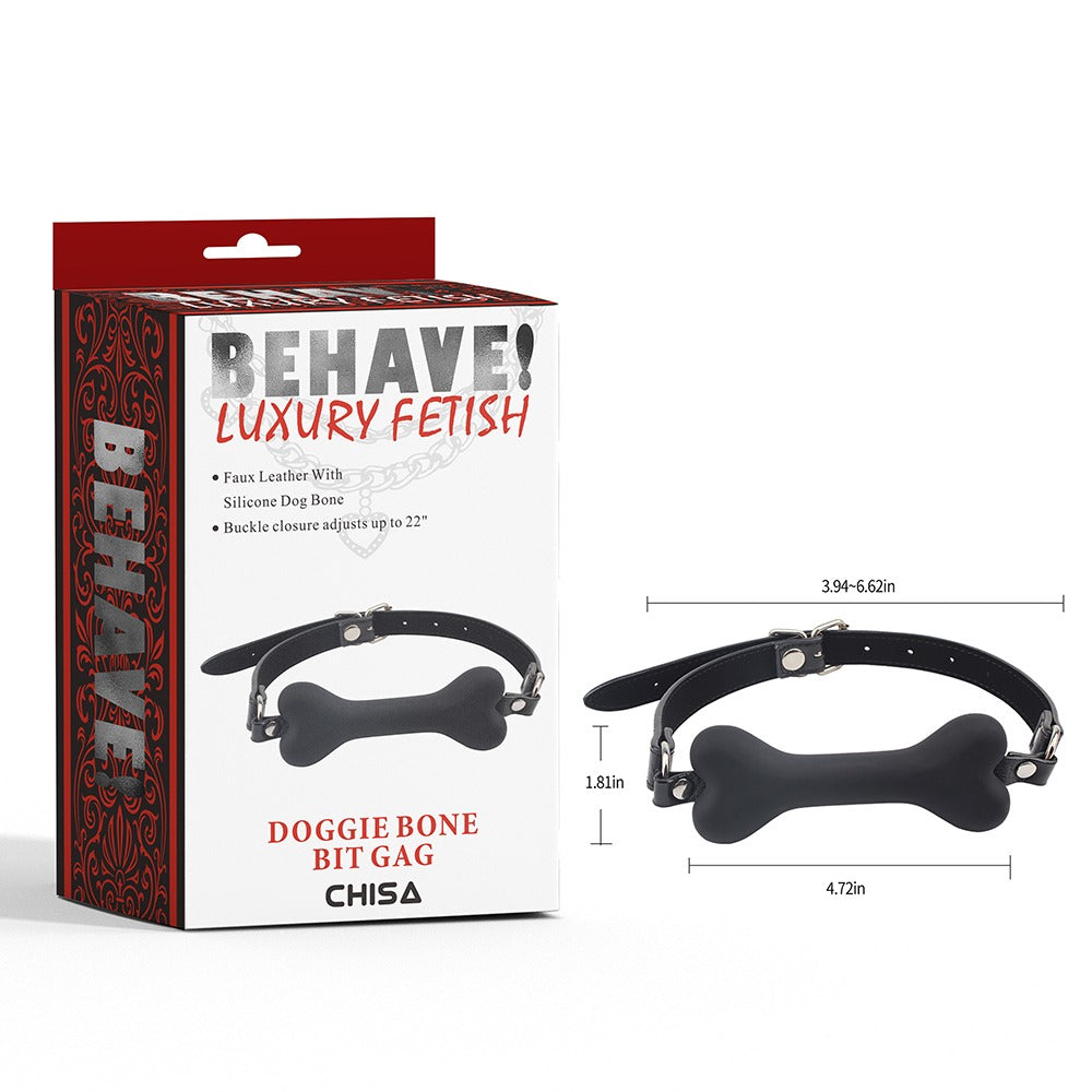 Behave Luxury Fetish Doggie Bone Bit Gag