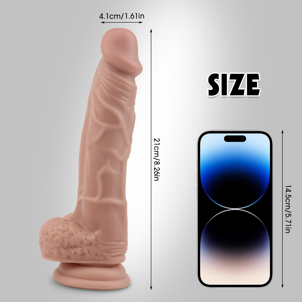Fashion Dude Dual Density 8.5" Dildo with Balls