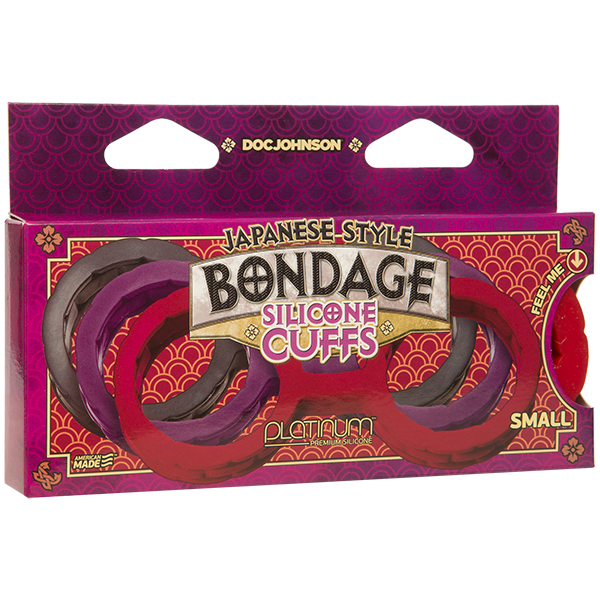 Doc Johnson Platinum Japanese Style Bondage Cuffs Small - Red