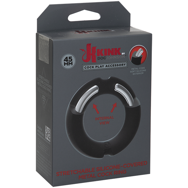 Kink by Doc Johnson Stretchable Silicone-Covered Metal C-Ring - 45 mm