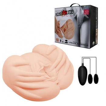 Crazy Bull by Baile The Realistic Vagina & Anal Lifelike Experiens Passion Lady Vibrating Masturbator - Light