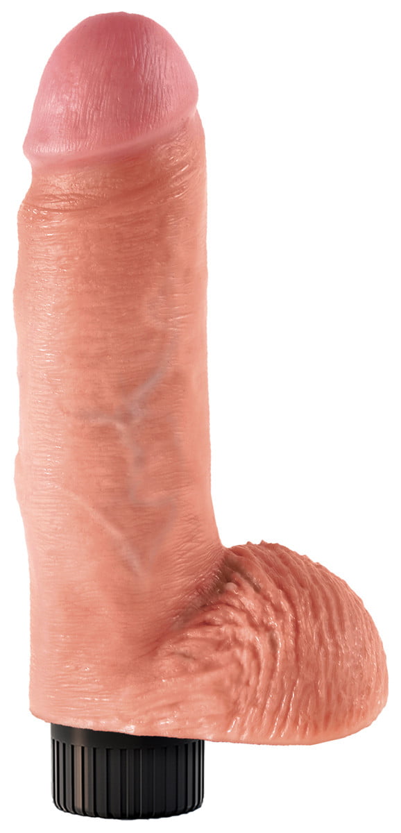 King Cock 7 Inch Vibrating Cock with Balls-7813