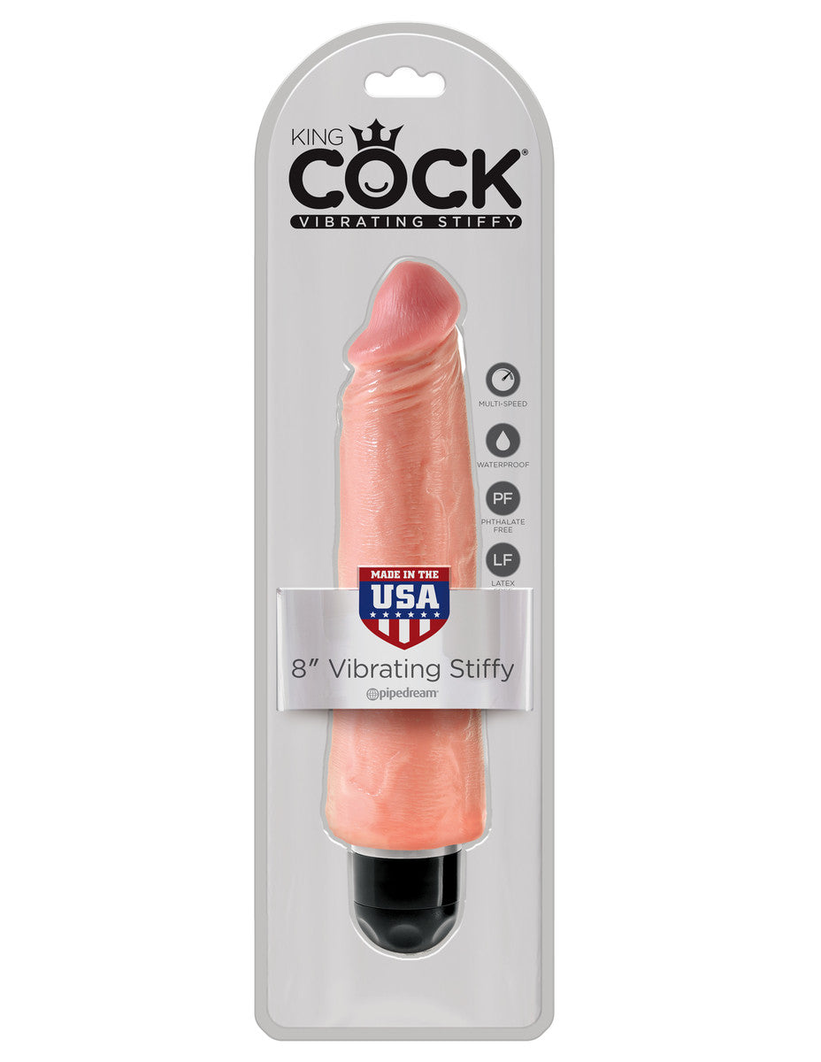 Pipedream King Cock 8" Vibrating Stiffy - Light