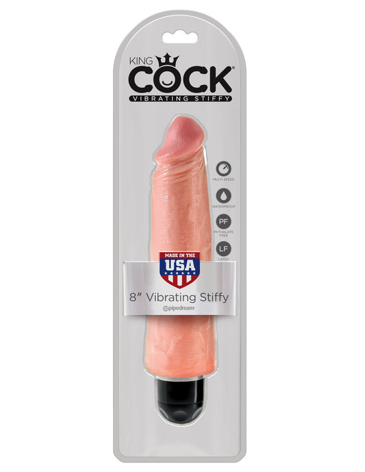 Pipedream King Cock 8" Vibrating Stiffy - Light