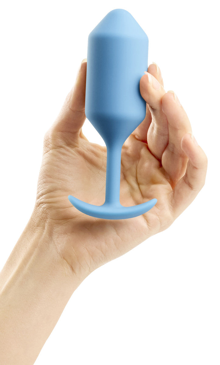 b-Vibe Snug Plug 3 Weighted Silicone Butt Plug - Teal