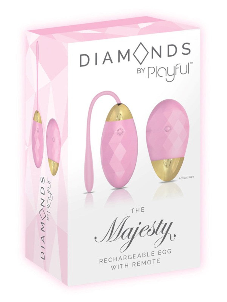 Diamonds by Playful The Majesty Rechargeable Egg with Remote - Pink