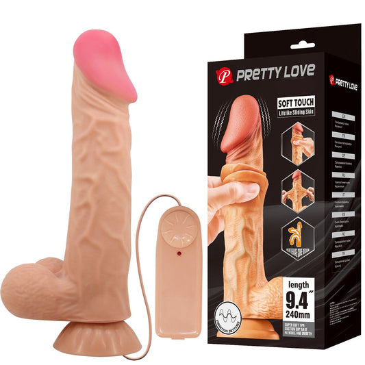 Pretty Love Buraq 9.4'' Vibrating Realistic Dildo with Balls