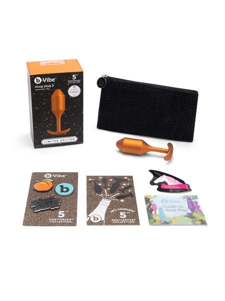 b-Vibe Snug Plug 2 Weighted Silicone Plug - Sunburst