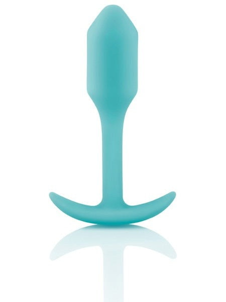 b-Vibe Snug Plug 1 Weighted Silicone Anal Plug - Mint