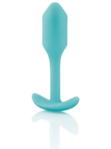 b-Vibe Snug Plug 1 Weighted Silicone Anal Plug - Mint