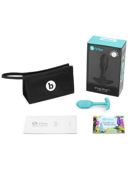 b-Vibe Snug Plug 1 Weighted Silicone Anal Plug - Mint