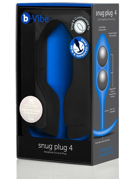 b-Vibe Snug Plug 4 Weighted Silicone Anal Plug - XL