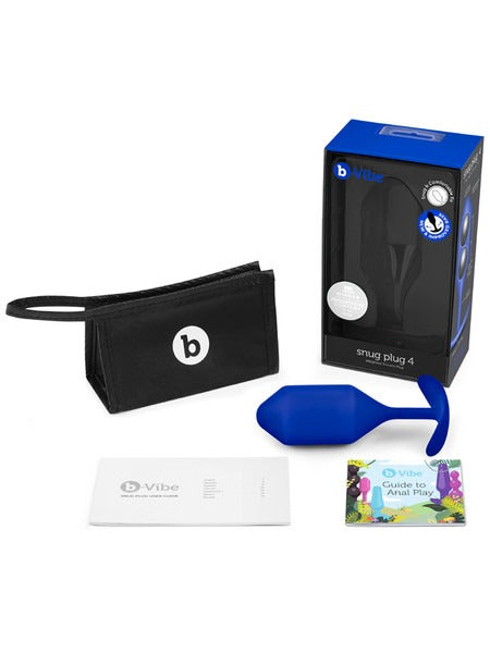 b-Vibe Snug Plug 4 Weighted Silicone Anal Plug - XL