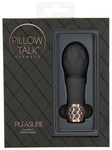 BMS Pillow Talk Secrets Pleasure Rechargeable Luxurious Mini Massager - Black
