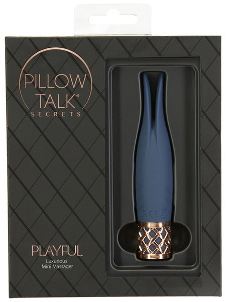 BMS Pillow Talk Secrets Playful Rechargeable Luxurious Mini Massager - Blue