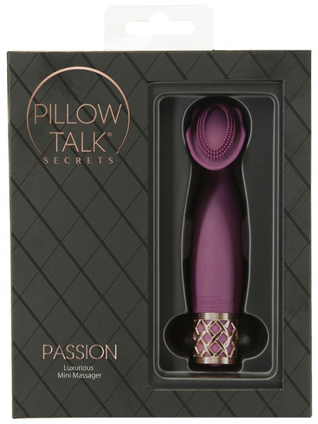 BMS Pillow Talk Secrets Passion Rechargeable Luxurious Mini Massager - Wine