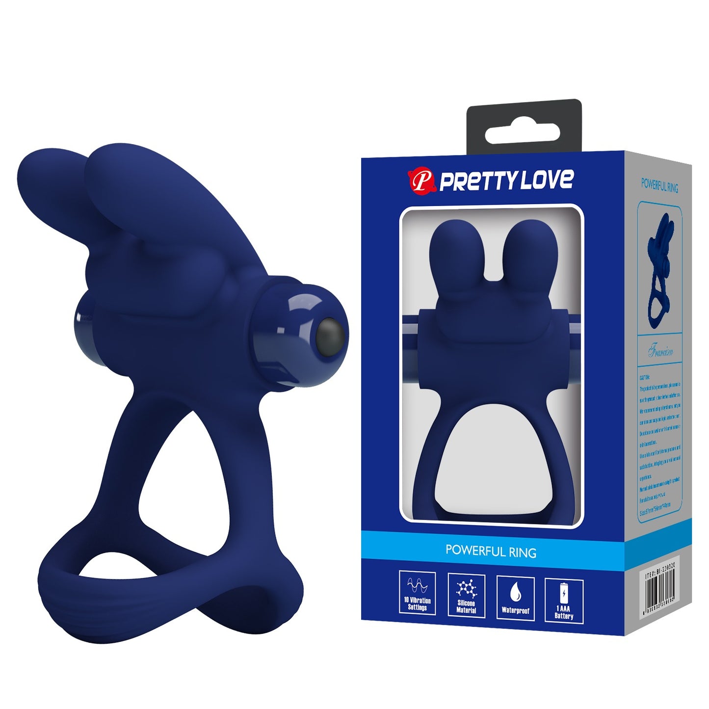 Pretty Love Francisco Powerful Rabbit Vibrating Cock Ring