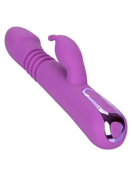 CalExotics Jack Rabbit Elite Thrusting Rechargeable Rabbit Vibrator - Purple