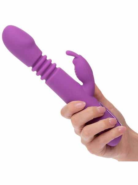 CalExotics Jack Rabbit Elite Thrusting Rechargeable Rabbit Vibrator - Purple