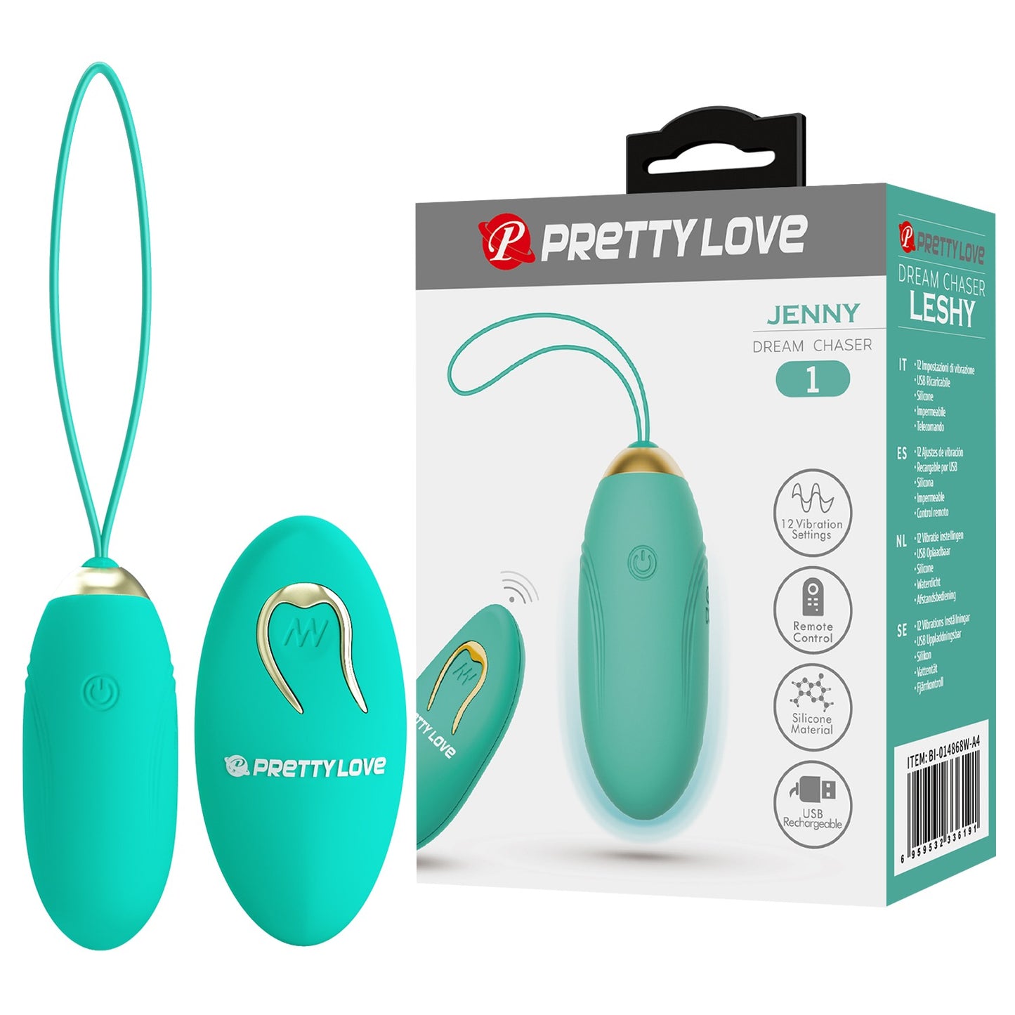 Pretty Love Jenny Rechargeable Vibrating Egg with Remote Control