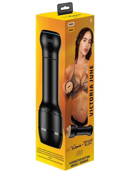 Kiiroo Feel Victoria June+Powerblow Interactive Suction Device & Stroker