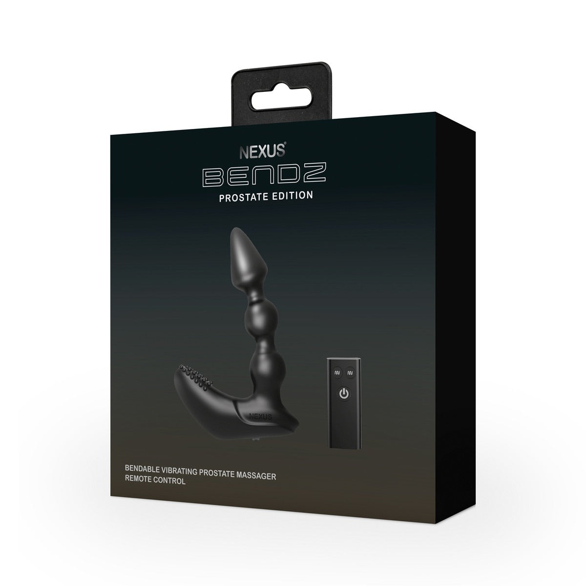 Nexus Bendz Bendable Rechargeable Vibrating Prostate Edition with Remote Control - Black