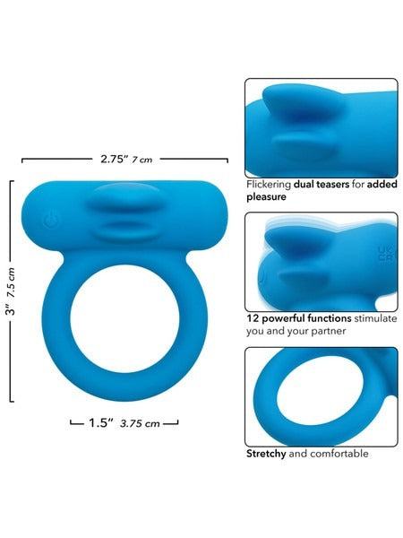Calexotics Double Trouble Silicone Rechargeable Cock Ring