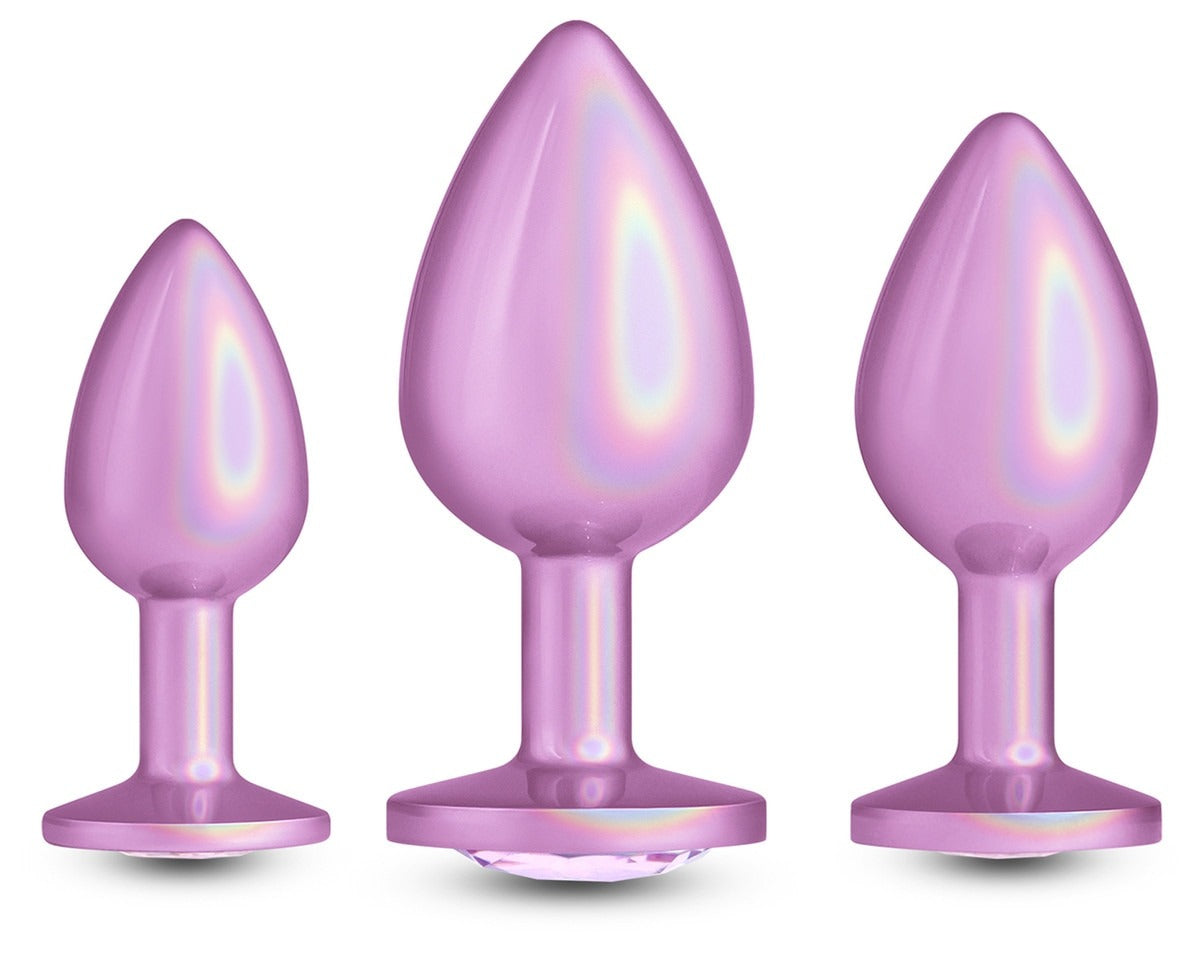 NS Novelties Rear Assets 3pc Holographic Metal Plug Kit