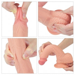 Lovetoy Products Dual Layered Silicone 8.5" Nature Cock