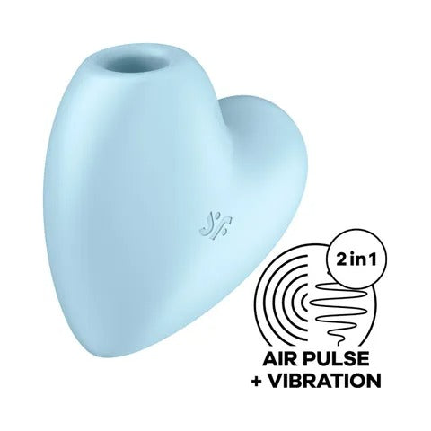 Satisfyer Cutie Heart Air Pulse Clitoral Stimulator - Blue
